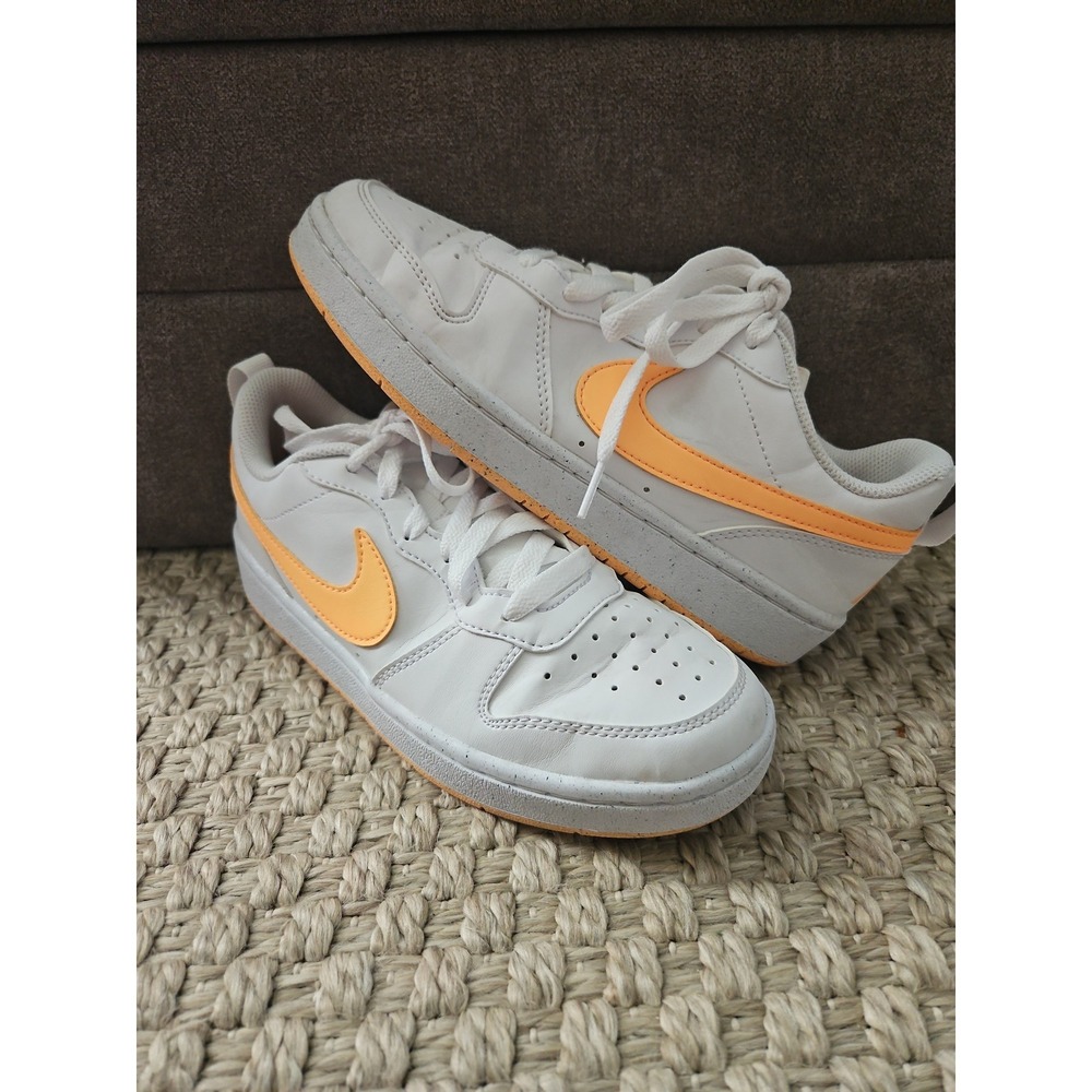 Nike Court Borough Low Recraft GS White Orange DV5456-119 Size 5Y